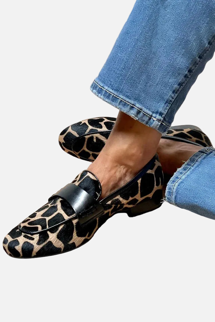 Valentina | Elegante Loafer mit Animal-Print