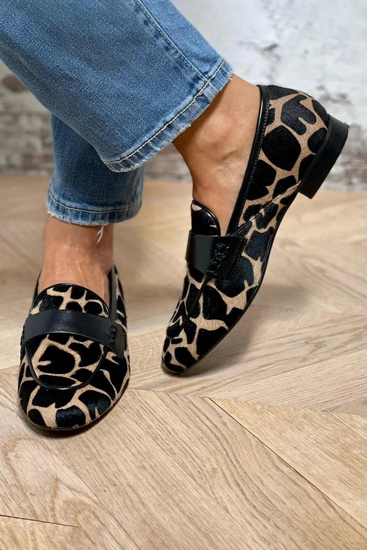 Valentina | Elegante Loafer mit Animal-Print