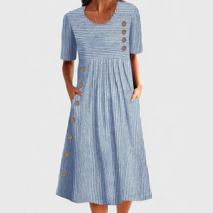 Wanda | Gestreiftes Midikleid