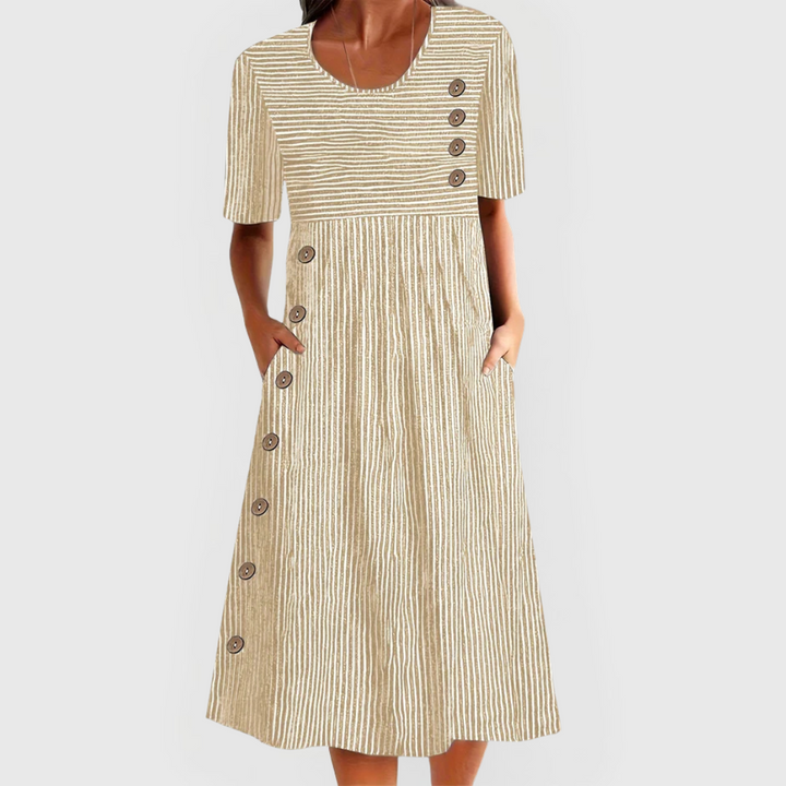 Wanda | Gestreiftes Midikleid
