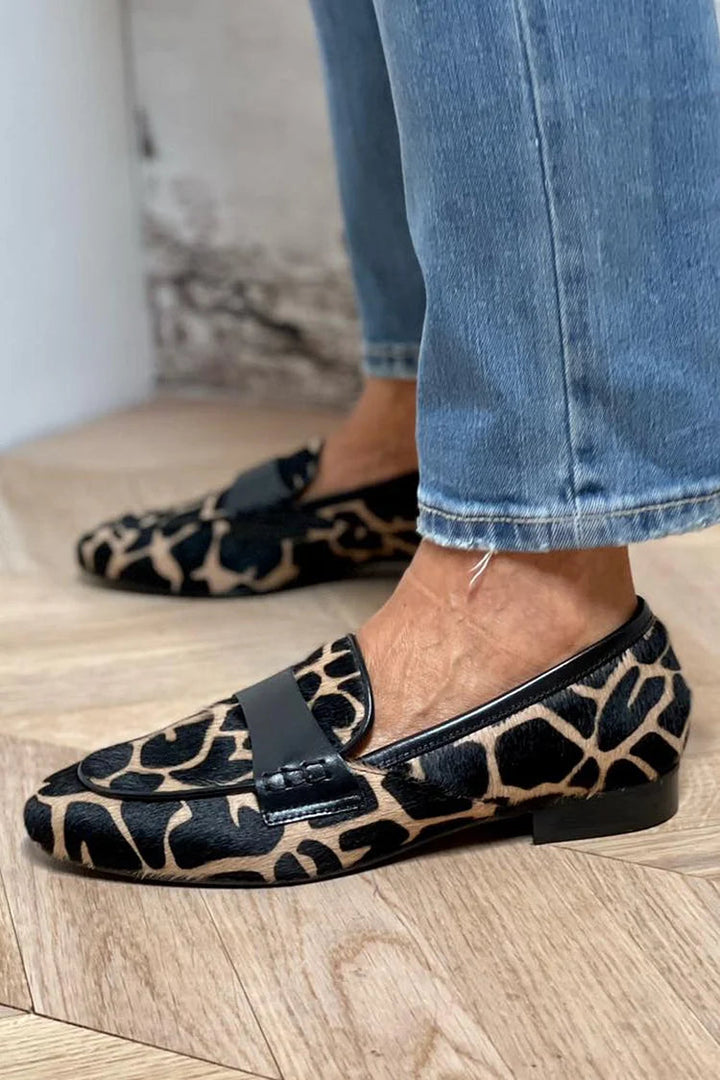 Valentina | Elegante Loafer mit Animal-Print