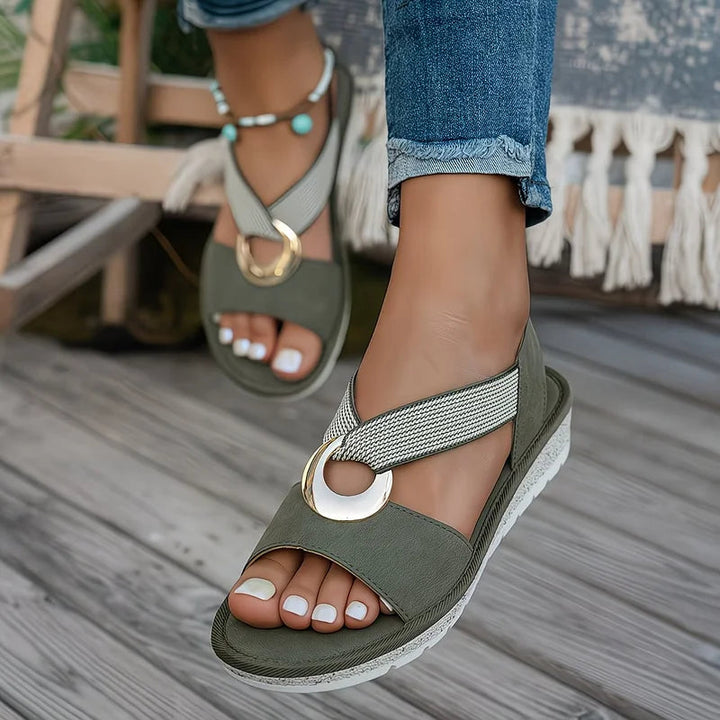 Catalina | Goldene Sommersandale