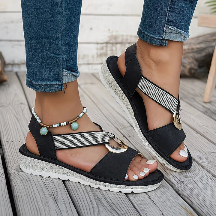 Catalina | Goldene Sommersandale