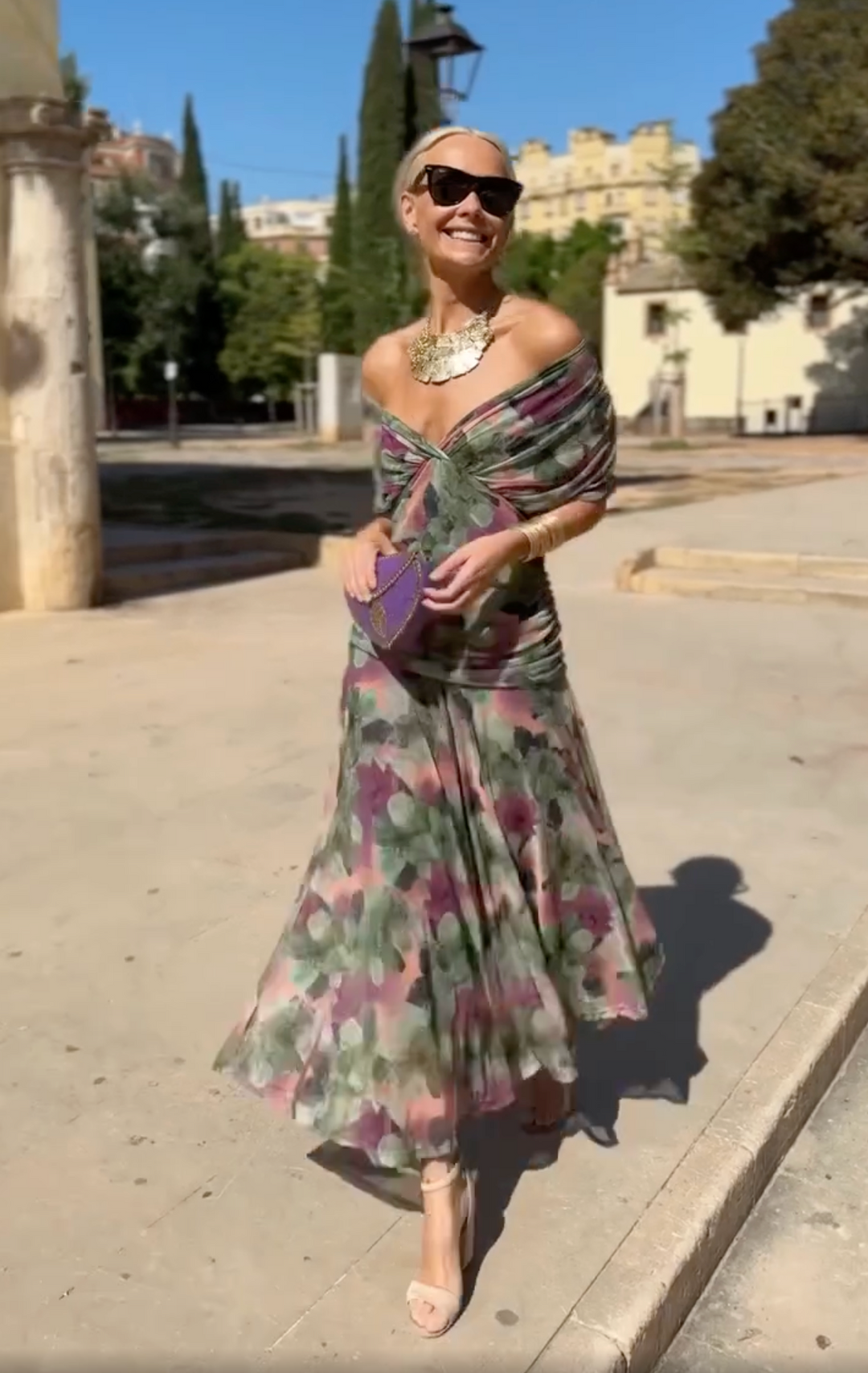Eloria | Romantisches langes Blumenkleid