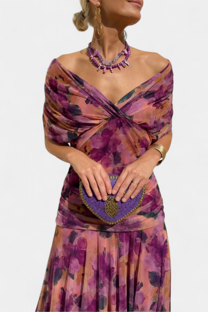 Eloria | Romantisches langes Blumenkleid