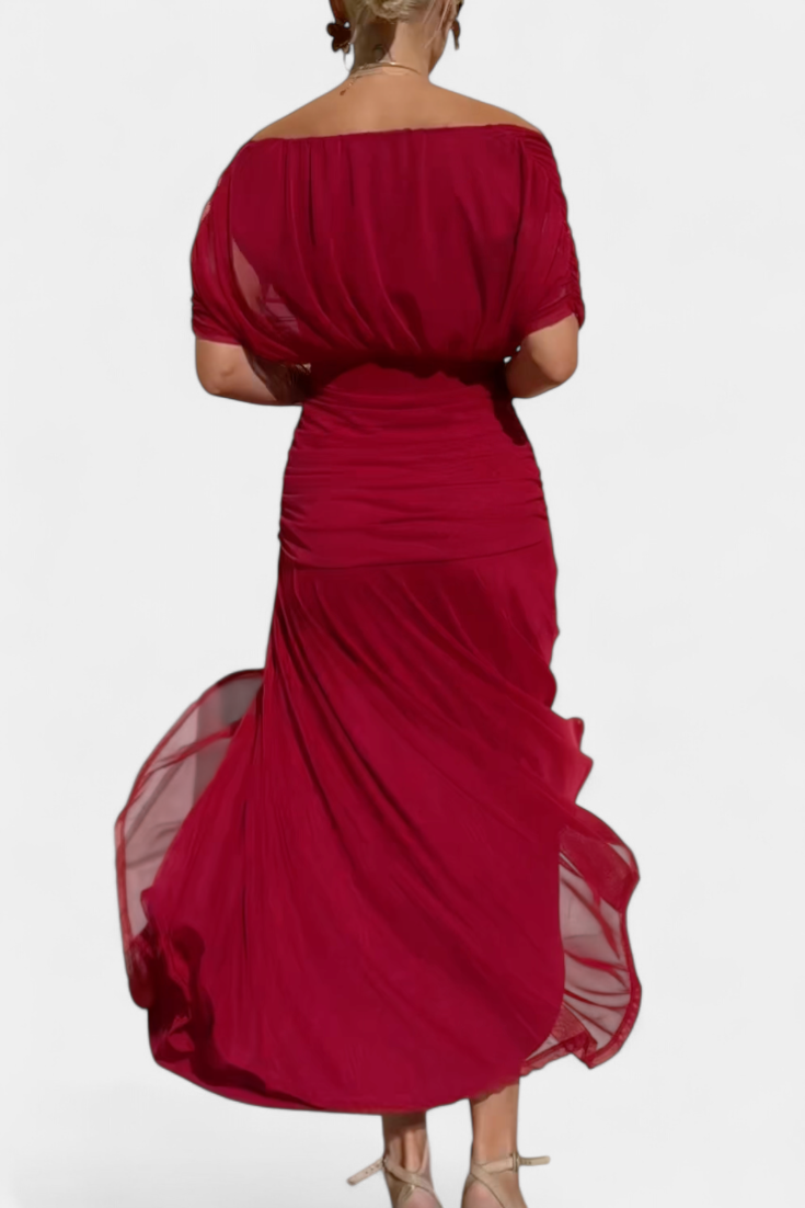 Alondra | Langes Blumenkleid mit V-Ausschnitt