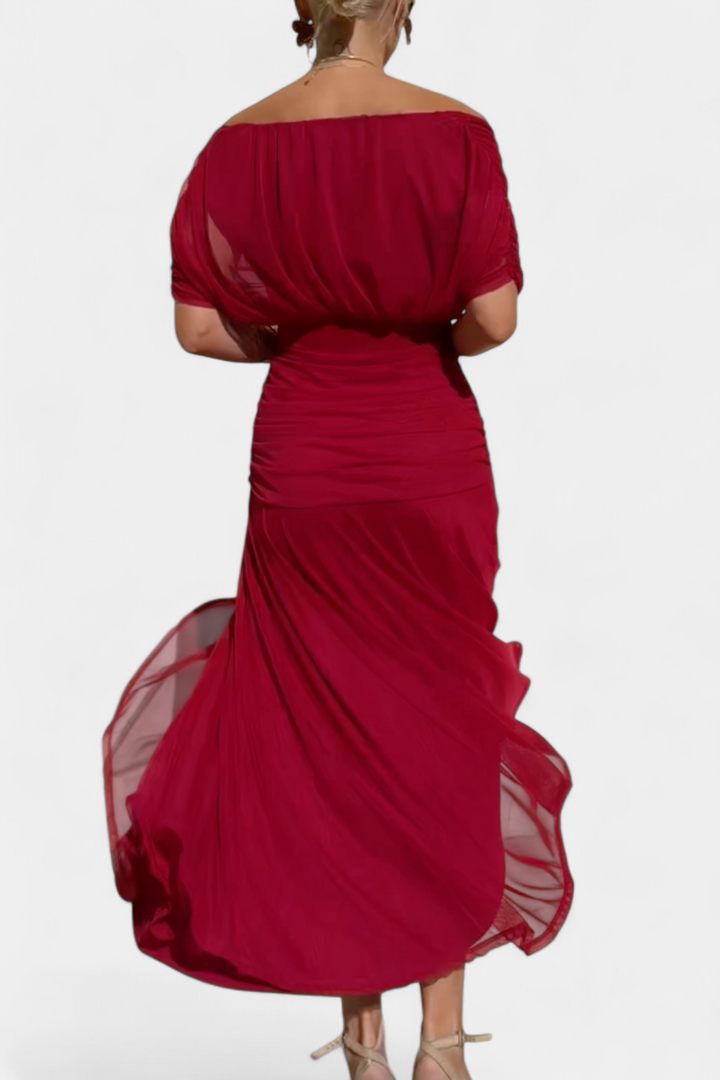 Alondra | Langes Blumenkleid mit V-Ausschnitt