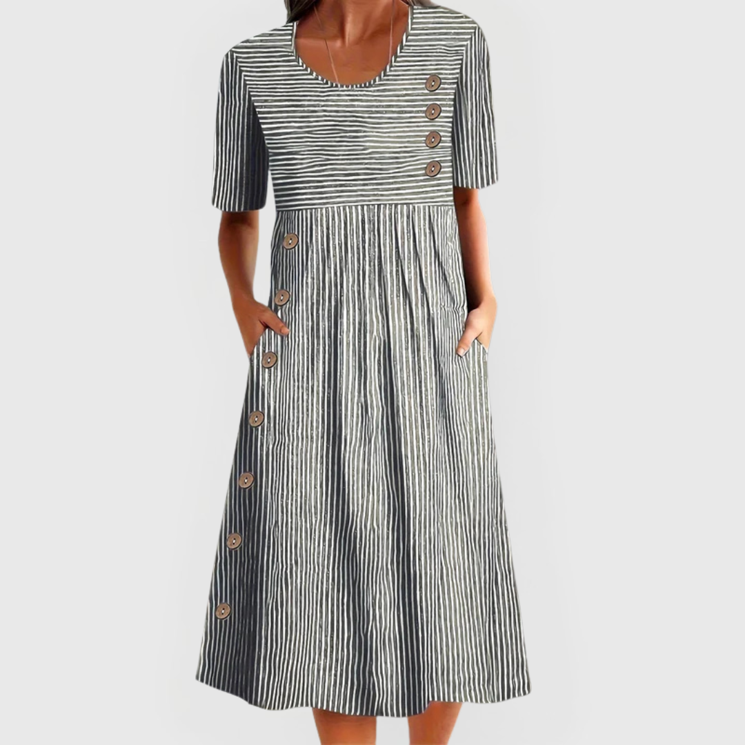 Wanda | Gestreiftes Midikleid