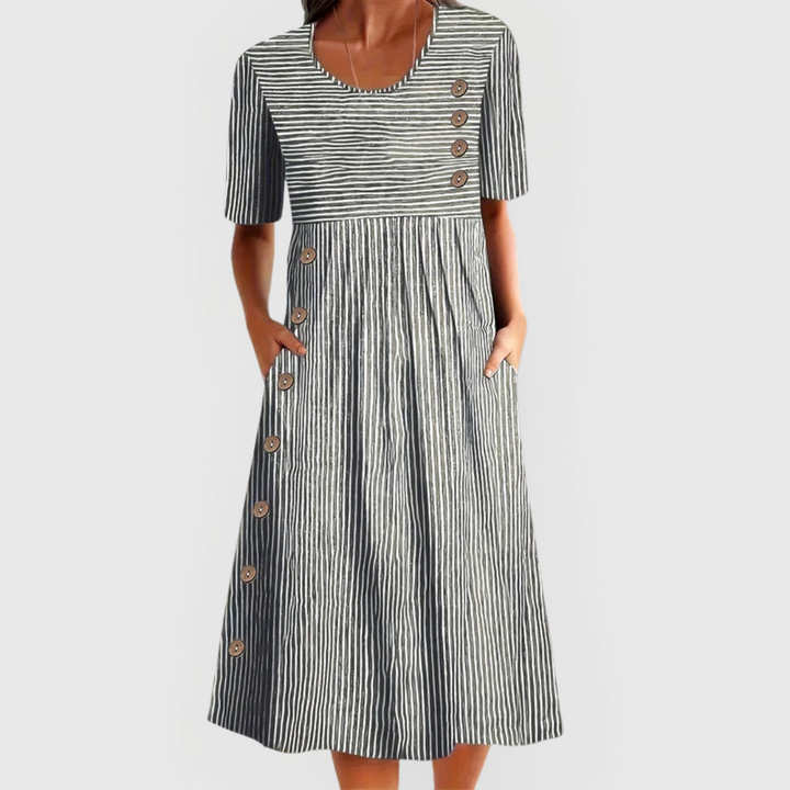 Wanda | Gestreiftes Midikleid