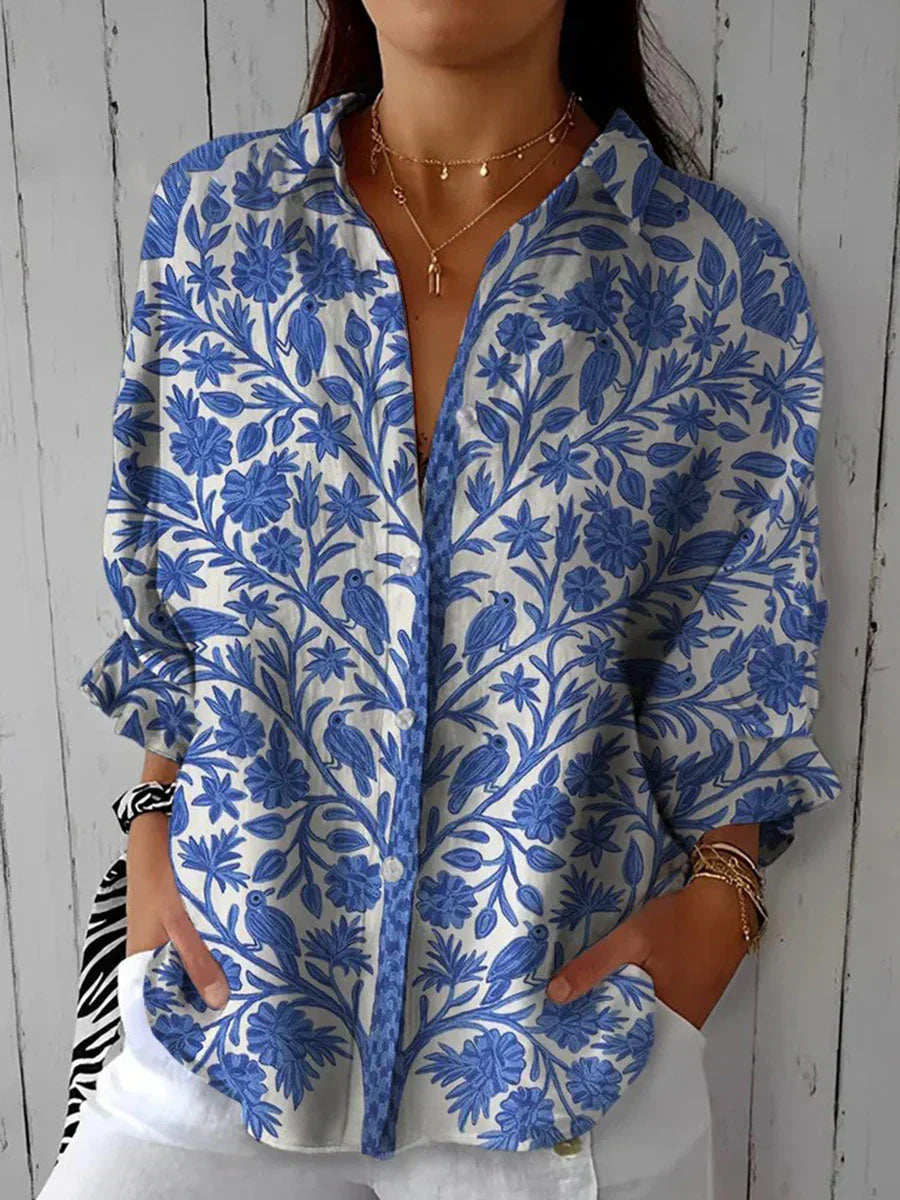 Fiona | Elegante Blumenbluse